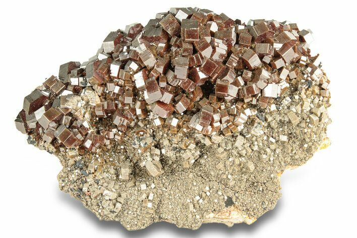 Deep Red Vanadinite Crystal Cluster - Morocco #258035